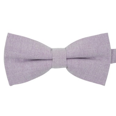 Noeud papillon pastel uni Parme. En Coton