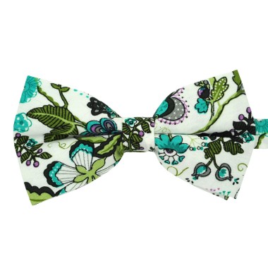 Noeud papillon 'Liberty' Vert à motifs