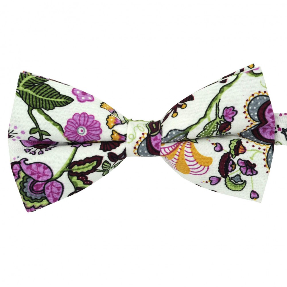 Noeud papillon 'Liberty' Violet à motifs