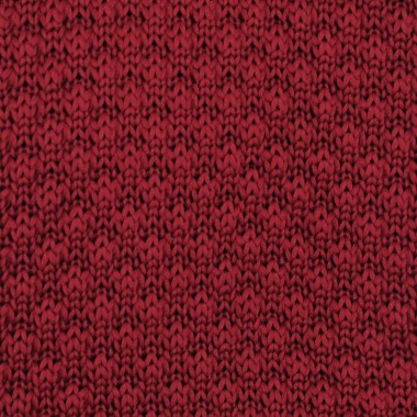 Cravate tricot pour homme. Bordeaux uni. Grosse maille. 2