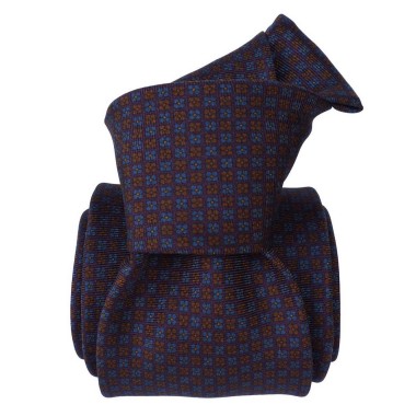 Cravate de Luxe 3-Plis, Violet à motifs