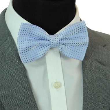 Noeud papillon Homme Bleu Ciel à fins pois 2