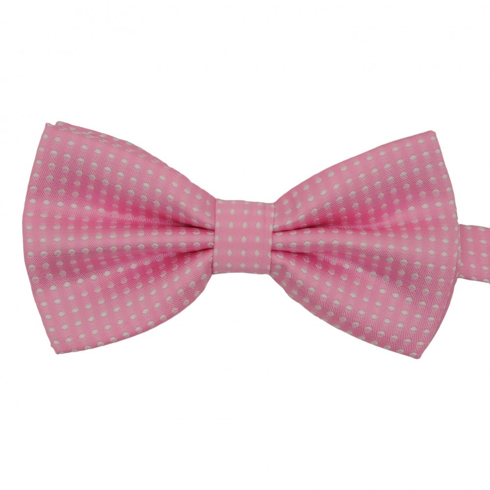 Noeud papillon Homme Rose à fins pois