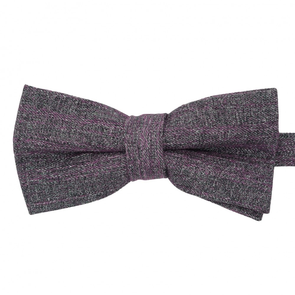 Noeud papillon homme Violet foncé chiné