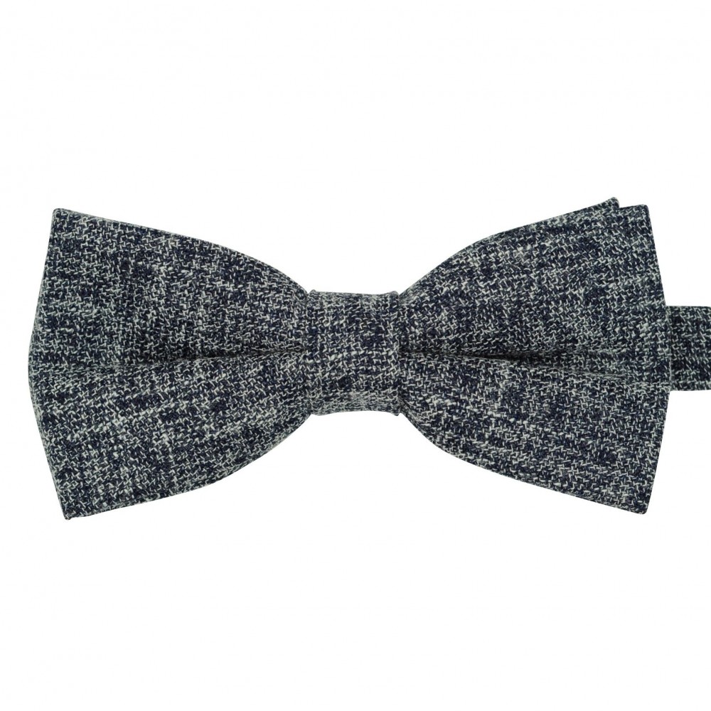 Noeud papillon homme Bleu marine tweed chiné