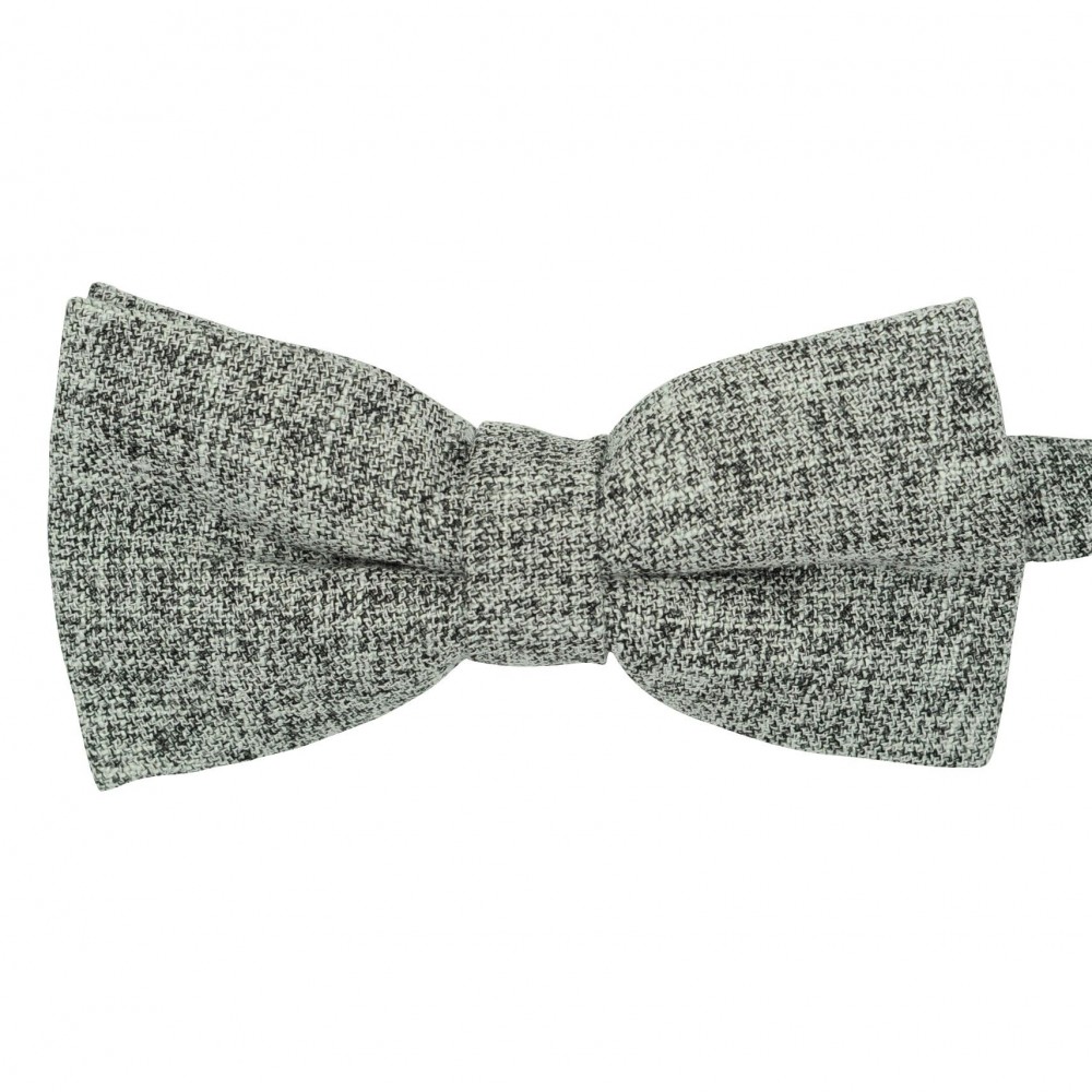 Noeud papillon homme Noir et blanc tweed chiné