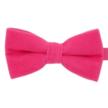 Noeud papillon homme en velours uni Fuchsia