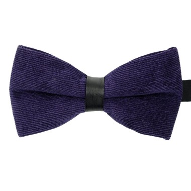 Noeud papillon homme en velours côtelé Violet foncé