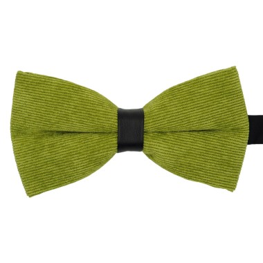 Noeud papillon homme en velours côtelé Vert olive