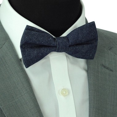 Noeud papillon homme en Jean Bleu brut 2
