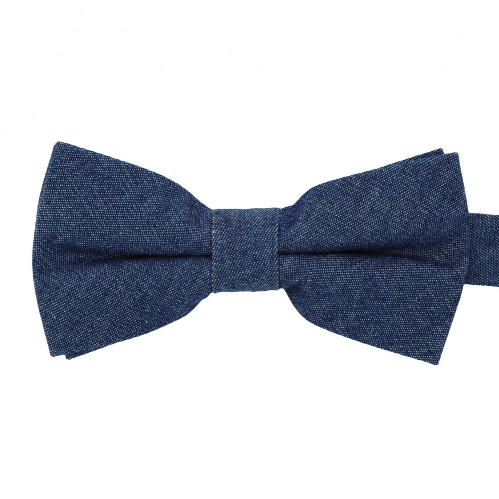 Noeud papillon homme en Jean Bleu foncé