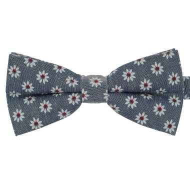 Noeud papillon homme Bleu à motifs fleuris