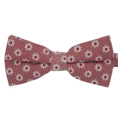 Noeud papillon homme Bordeaux à motifs fleuris