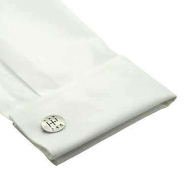 Boutons de manchette Boîte de vitesse. Métal. Pour chemise mousquetaire homme.