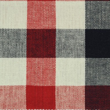 Ensemble Noeud Papillon en Bois et pochette. Bois clair. Carreaux marine et rouge 2