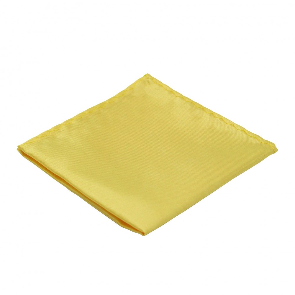 Pochette de costume. Jaune pâle uni.