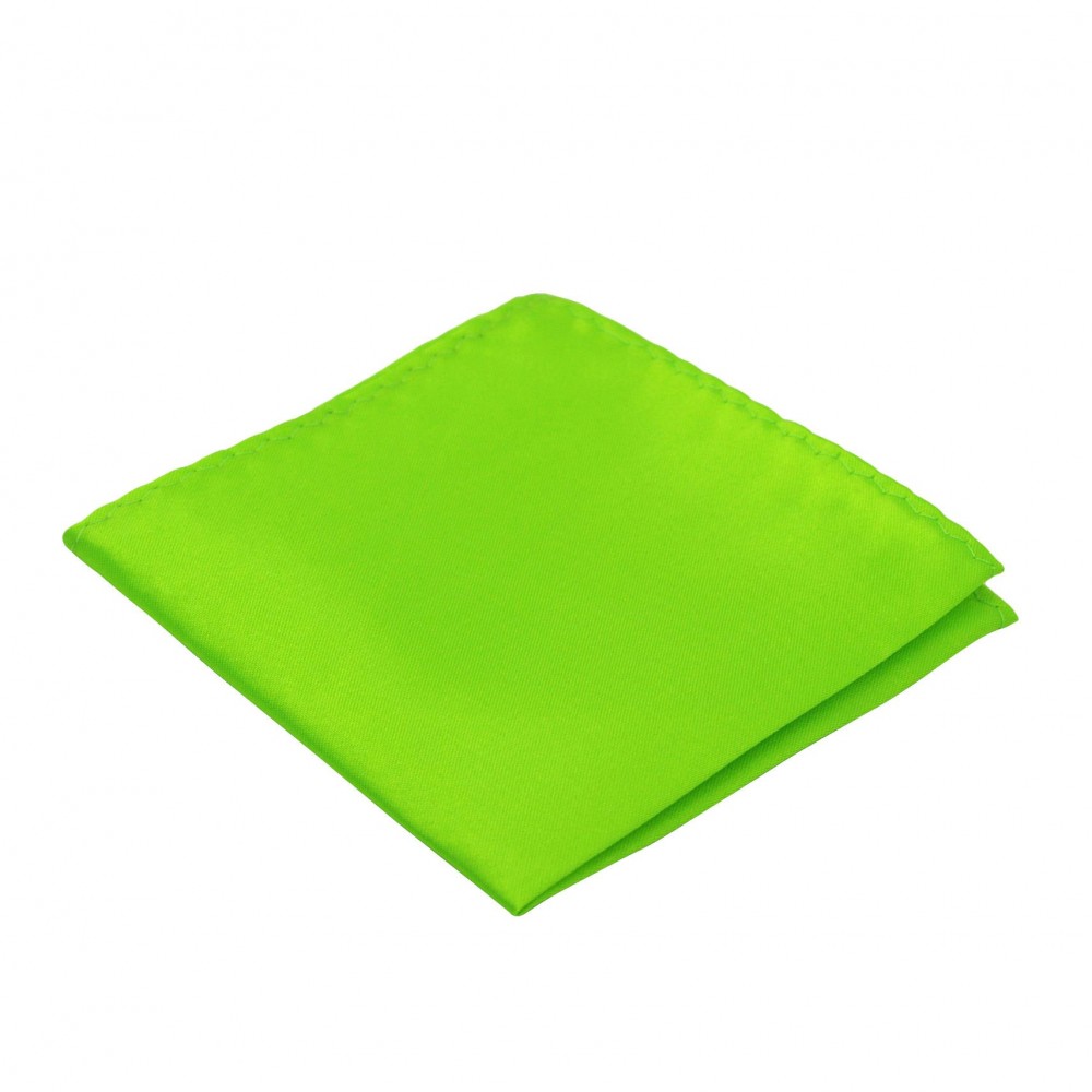 Pochette de costume. Vert fluo uni.