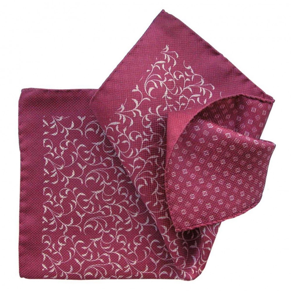 Pochette de costume Vieux rose fantaisie, impression double face