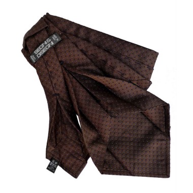 Cravate de Luxe 6-Plis. Marron à petits motifs 2