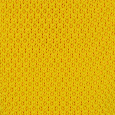 Cravate tricot homme. Jaune uni 2