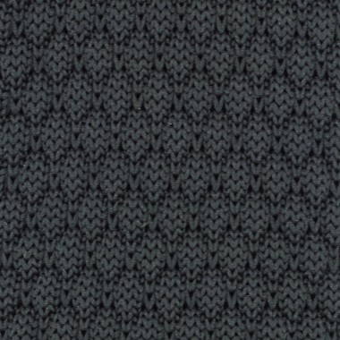 Cravate tricot homme. Noir grosse maille uni 2
