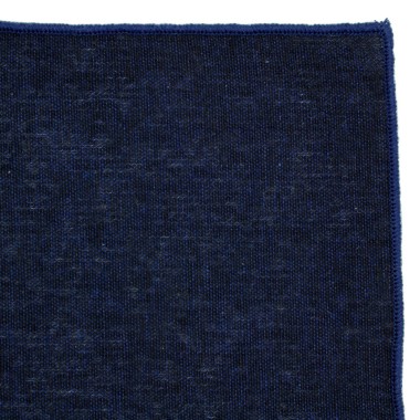 Pochette de costume homme. Bleu marine à liseret bleu 2