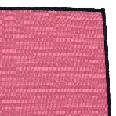 Pochette de costume homme. Rose à liseret marine 2