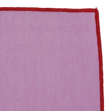 Pochette de costume homme. Parme à liseret rouge 2