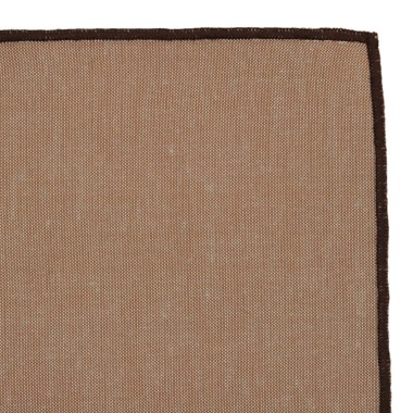 Pochette de costume homme. Marron clair à liseret 2