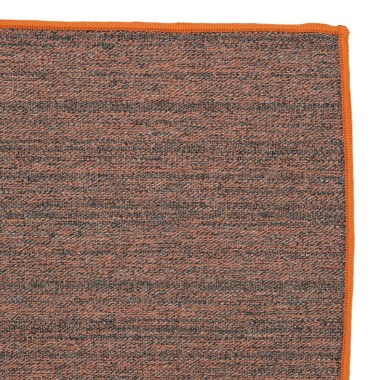 Pochette de costume homme. Marron et Orange chiné à liseret 2