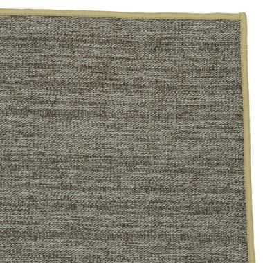 Pochette de costume homme. Marron chiné à liseret beige 2