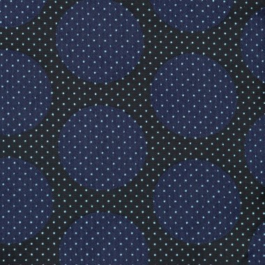 Pochette de costume fins et gros Pois. Noir à pois blancs et bleus 2