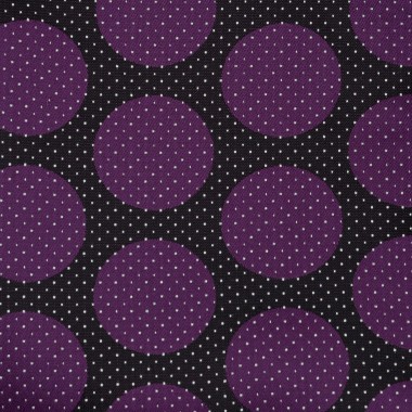 Pochette de costume fins et gros Pois. Noir à pois blancs et violet 2