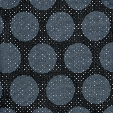 Pochette de costume fins et gros Pois. Noir à pois blancs et gris 2