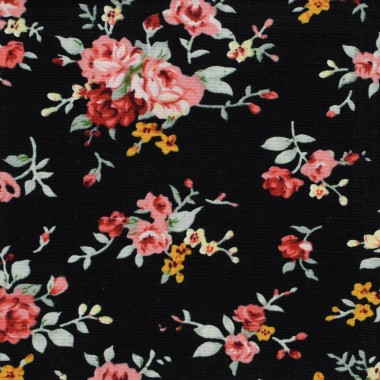 Pochette de costume homme Liberty à fleurs. Noir à liseret 2
