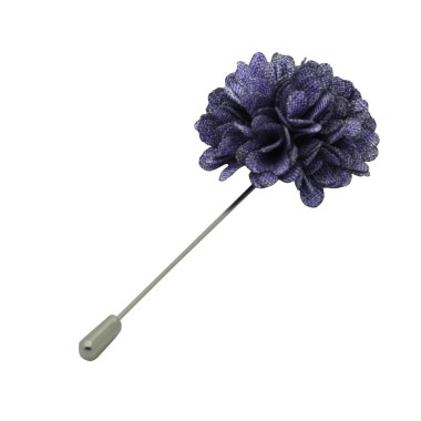 Broche Pompon Parme pour boutonnière de costume homme