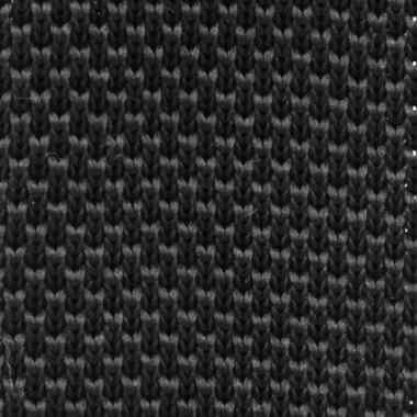 Cravate tricot pour homme. Noir uni. Slim et bout carré. 2