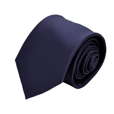 Cravate Classique Homme. Bleu Nuit uni