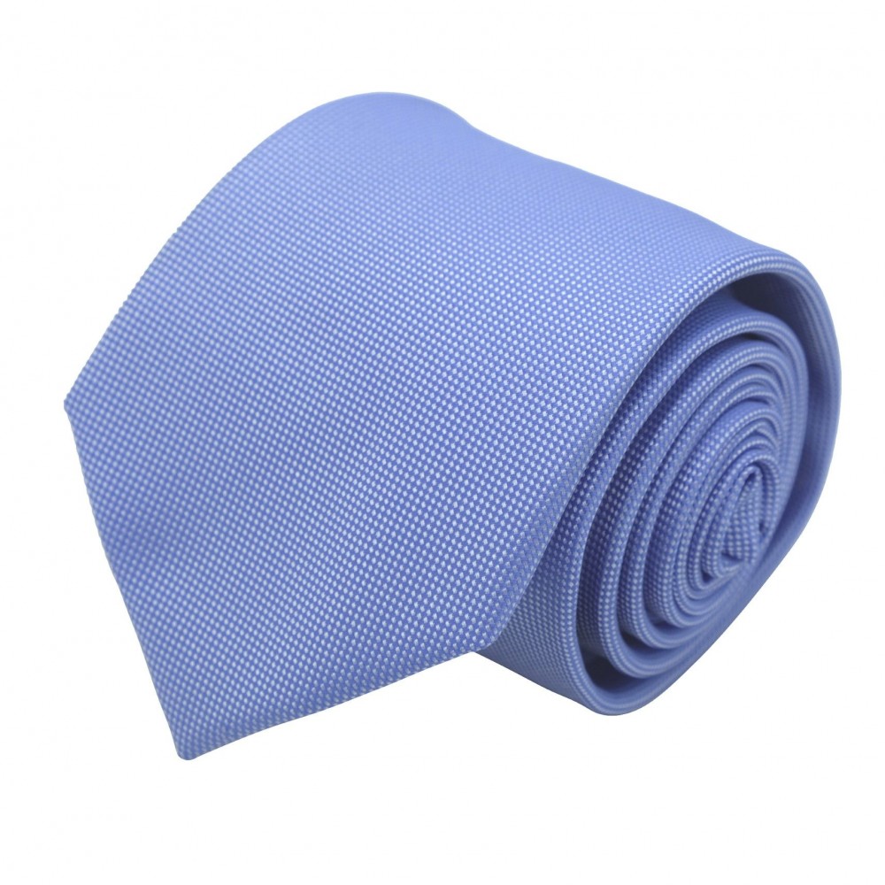 Cravate Classique Homme. Bleu clair à très fin Quadrillage