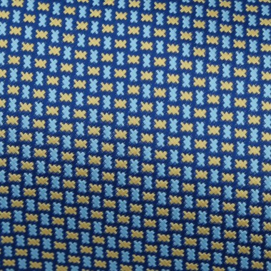 Cravate Classique Homme. Bleu à motifs ciel et beige 2