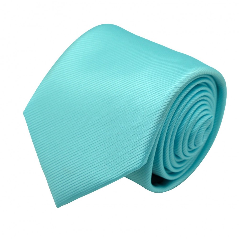 Cravate Classique Homme. Turquoise clair Strié