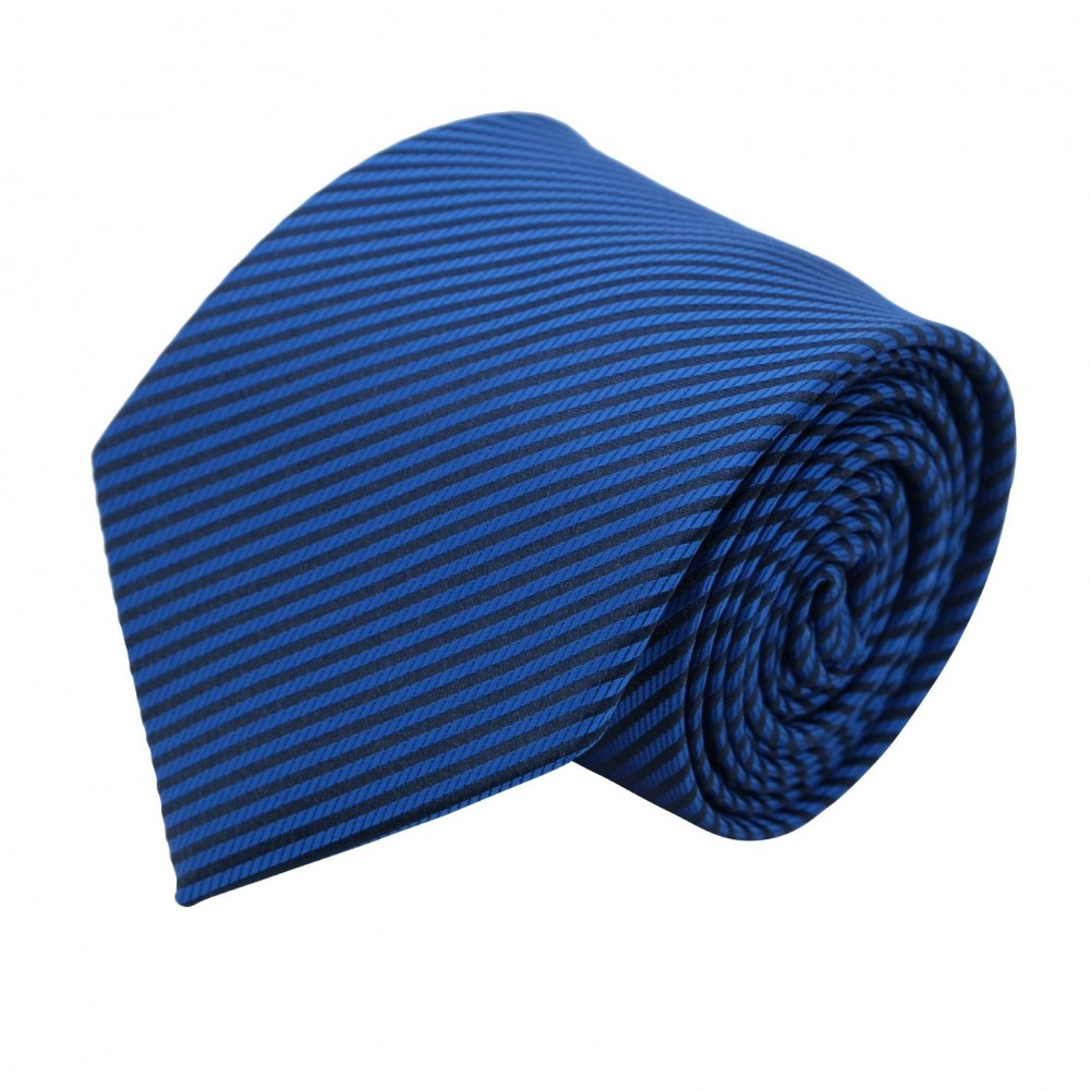 Cravate Classique Homme. Bleu à rayures