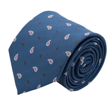 Cravate Classique Homme. Bleu à Paisley