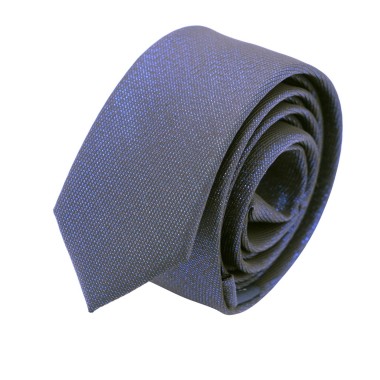 Cravate Slim Homme effet Brilliant. Bleu Marine