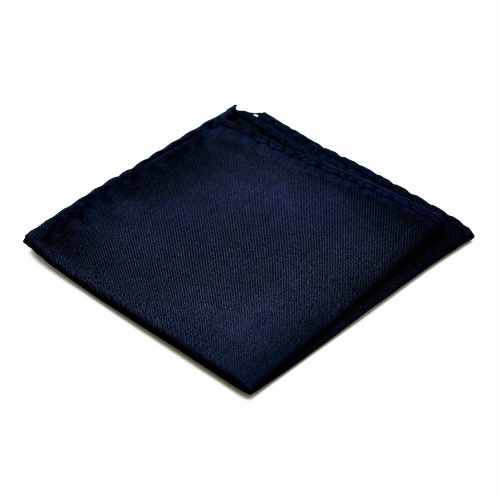 Pochette de costume. Bleu nuit uni.