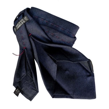 Cravate homme made in Italie. 3-Plis Luxury. Bleu marine 2